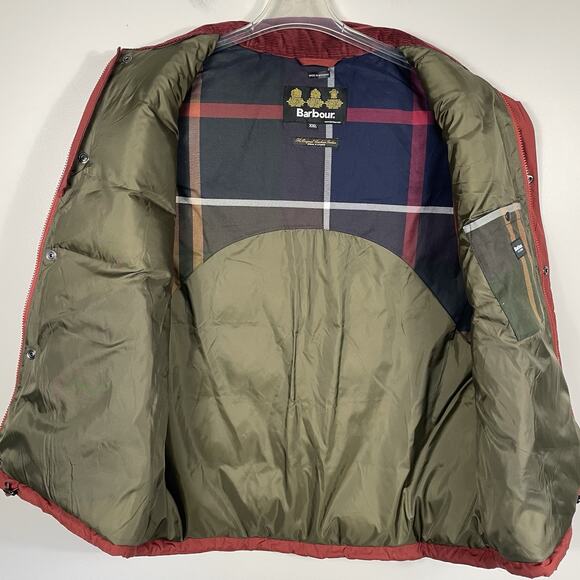 BARBOUR Wisbech Gilet Puffer Vest Men’s 2XL XXL Brick Red Outdoor Preppy Casual - Picture 14 of 14